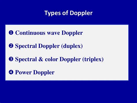 Principles Of Doppler Ultrasound