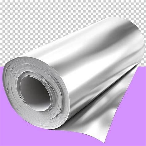 Un Rollo De Papel De Aluminio Plateado Objeto Aislado Fondo