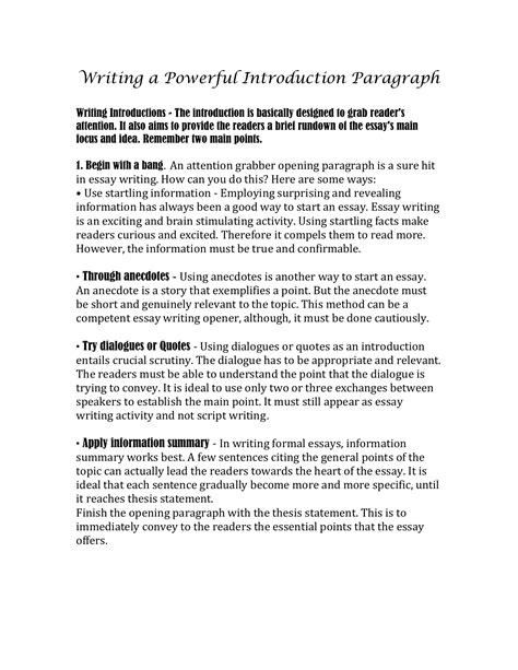 🏆 How To Start An Opening Sentence Opening Sentences How To Start An