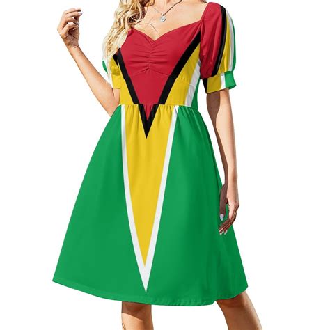 Guyana National Flag Dress Dresses Summer Chic And Elegant Woman Dress