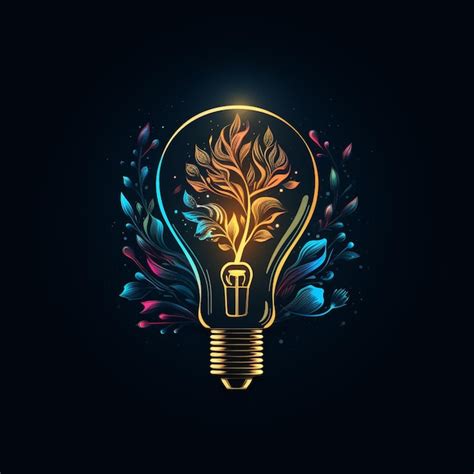 Premium Photo There Is A Light Bulb With A Plant Inside Of It Ai