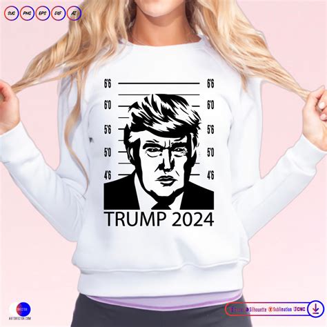 Trump Mugshot 2024 SVG PNG EPS DXF AI Arts Vector