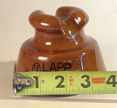 Vintage Electrical Insulator Lapp 1930 Pole Threaded Ceramic Glaze Ebay