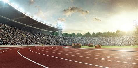 Stadium With Running Tracks by Dmytro Aksonov