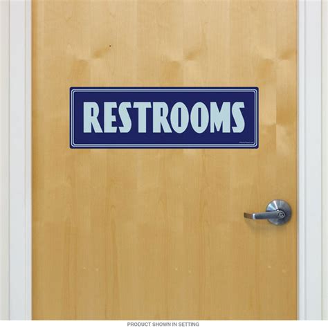 Restrooms Modern Deco Style Wall Decal Retro Planet