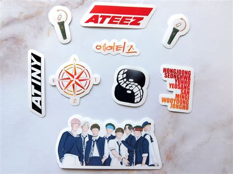 9pcs Ateez Kpop Sticker Pack Etsy