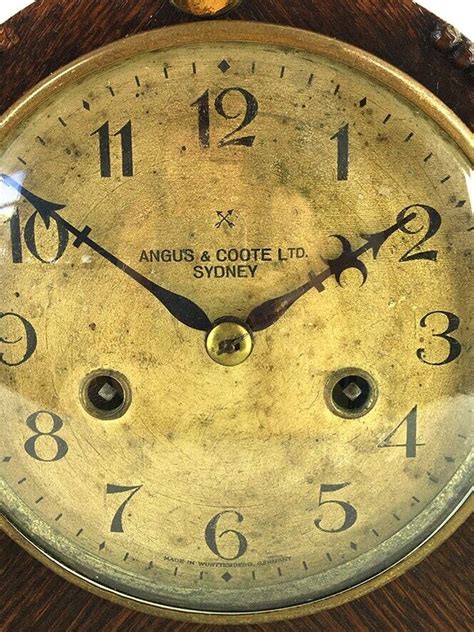 ANTIQUE ART DECO GERMAN HAC MANTLE CLOCK FOR ANGUS ROBERTSON SYDNEY