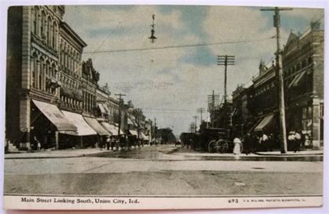 Union City, IN Postcard ~ Main Street, Vintage Postcards ~ Indiana