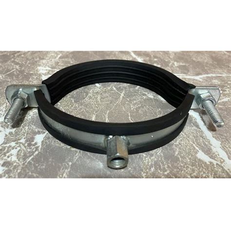 Inch Rubber Insulated Mild Steel Connection Pipe Clamp Medium Duty