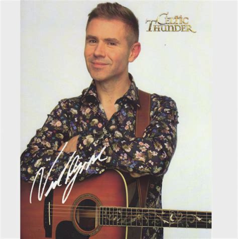 Neil Byrne With Guitar Signed Photo Celtic Thunder Store