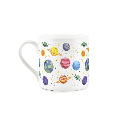 Planets Fine Bone China Mug Universe Sun Moon Tea Coffee Gift Cup