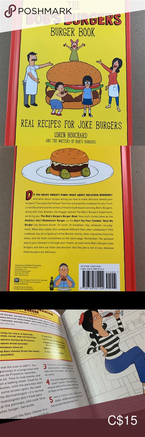 ️ 3 For 20 Bobs Burgers Burger Recipe Book Recipe Book Burger