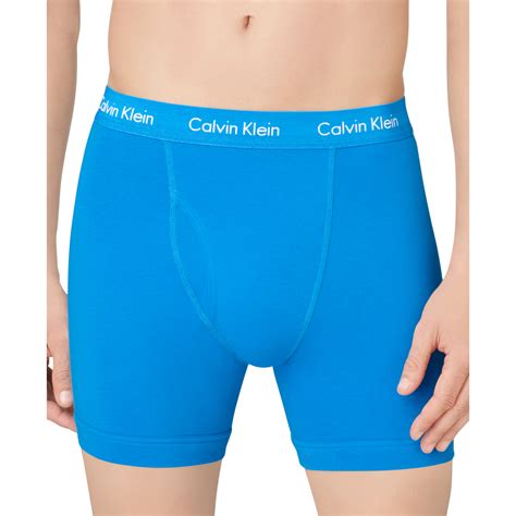 Calvin Klein Cotton Stretch Boxer Brief 2 Pack In Blue For Men Grey