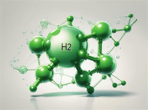 Premium Ai Image Green Hydrogen H2 Gas Molecule Sustainable