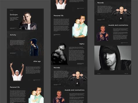 Eminem biography by Anna Verenich on Dribbble