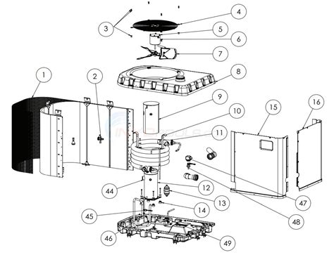 Pentair Ultratemp Eti Pool Heater Refrigeration And Outer Shell Parts