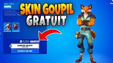 Nouveau Skin Goupil Gratuit Pour Tous Sur Fortnite Chapitre Saison