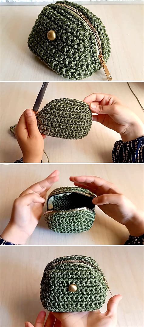 Crochet Coin Purse With Zipper Pattern Crochetbeja