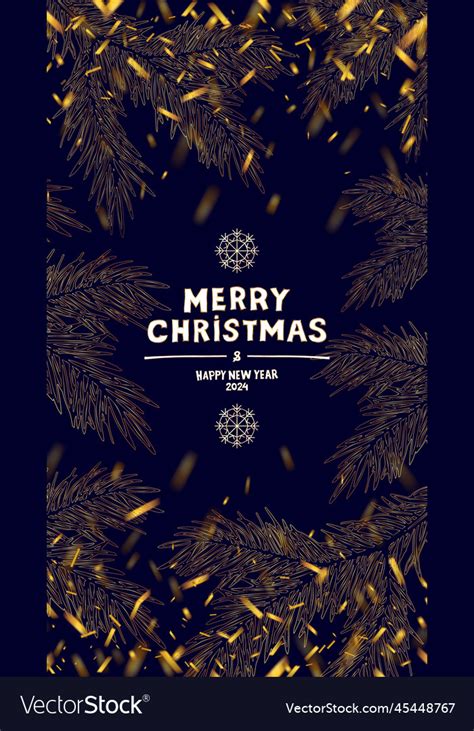 Merry Christmas And Happy New Year 2024 Royalty Free Vector