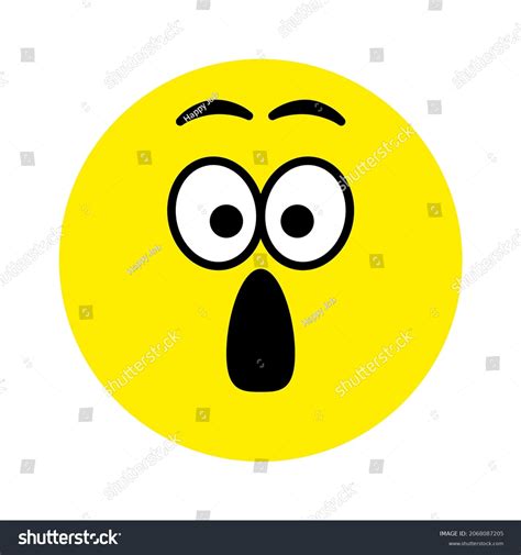 Surprised Face Emoji Icon Vector Emoticon Stock Vector (Royalty Free ...