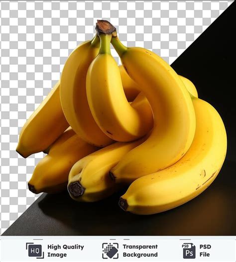 Premium Psd Transparent Psd A Bunch Of Ripe Yellow Bananas With Brown