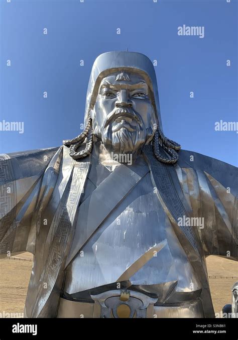 Genghis Chingis Mongolia Statue Stock Photo Alamy