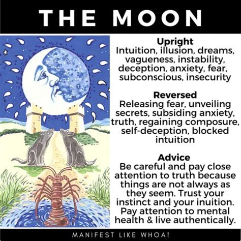 The Moon Tarot Card Guide And Meanings Manifest Like Whoa