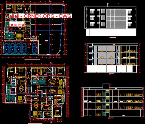 Proje Sitesi Aileli Autocad Projesi