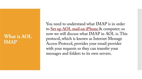 Ppt How To Setup Aol Mail Imap Server Settings Powerpoint