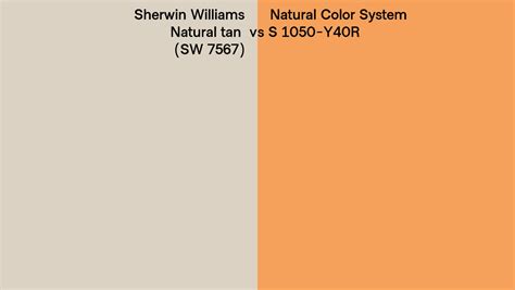 Sherwin Williams Natural Tan Sw 7567 Vs Natural Color System S 1050