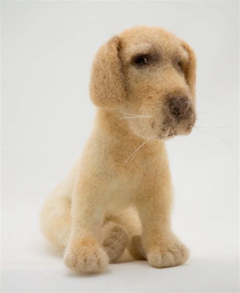 Needle Felted Dog Retriever Yellow Labrador Free Shipping T Etsy