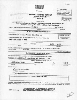 Fillable Online ANNUAL AUDITED REPORT FORM X 17A 5 PART SEC Gov