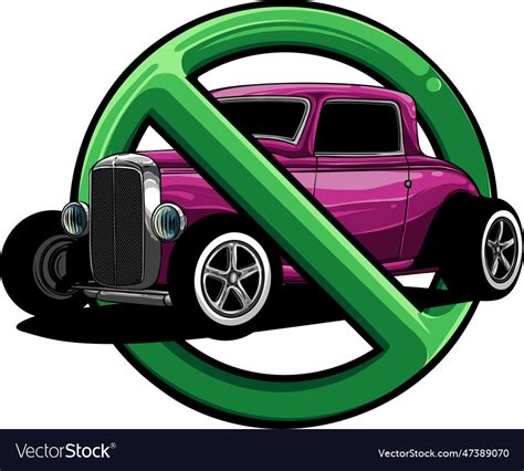 Draw Of Hot Rod Car Design Royalty Free Vector Image