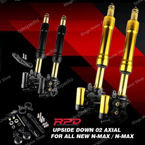 Jual Shock Upside Down RPD V 2 Axial Yamaha New NMAX 2020 Hitam