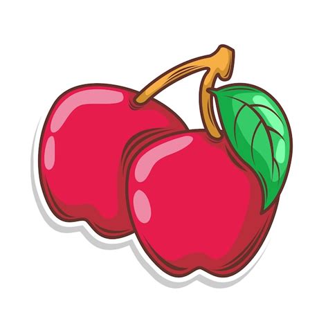 Premium Vector Apple Fruit Doodle Hand Draw Vector Illustration