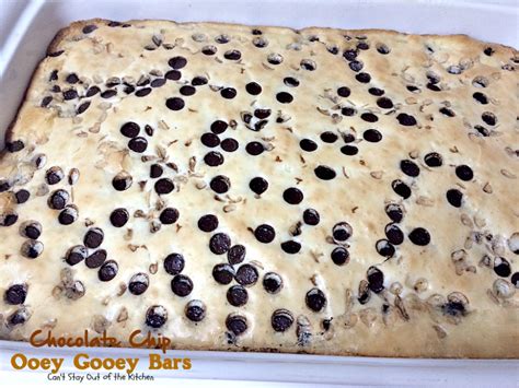 Chocolate Chip Ooey Gooey Bars Cant Stay Out Of The Kitchen