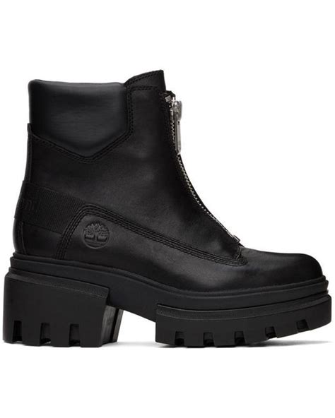 Timberland Black Everleigh Front Zip Boot Lyst