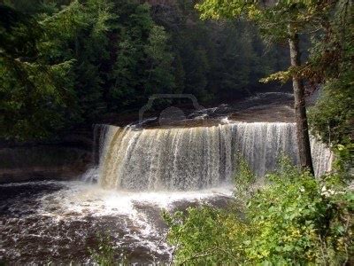 Tahquanemon Falls Waterfall In The Upper Peninsula Of Michigan