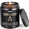 Amazon Aoovoo Scented Candles For Men Sandalwood Oud Scented