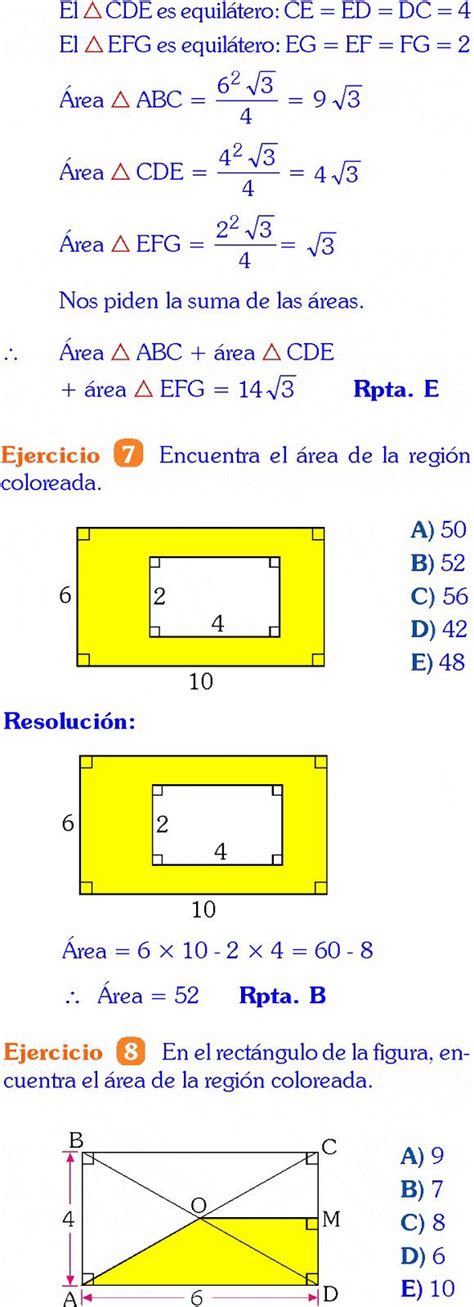 Perimetros Y Areas Sombreadas Ejemplos Y Ejercicios De Matem Ticas De E