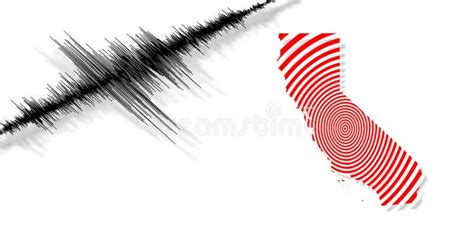 Seismic Activity Earthquake California Map Stock Illustration - Illustration of communication ...