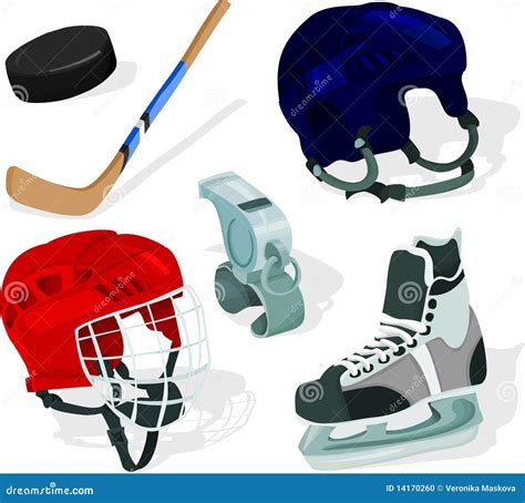 Conjunto Del Hockey Sobre Hielo Foto de archivo - Imagen: 14170260