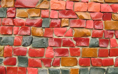 Colorful brick wall - art design