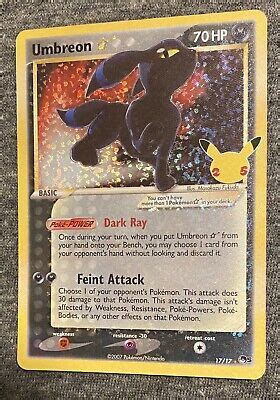 Umbreon Pokemon Celebrations Th Anniversary Gold Star Holo Nm M