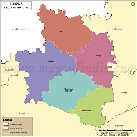 Bijapur Tehsil Map, Bijapur Taluk Map