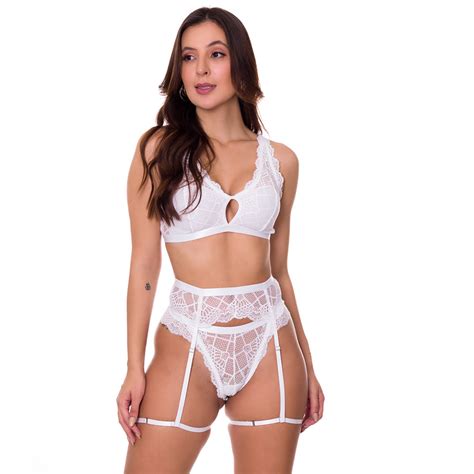 Conjunto De Lingerie Cinta Liga VC