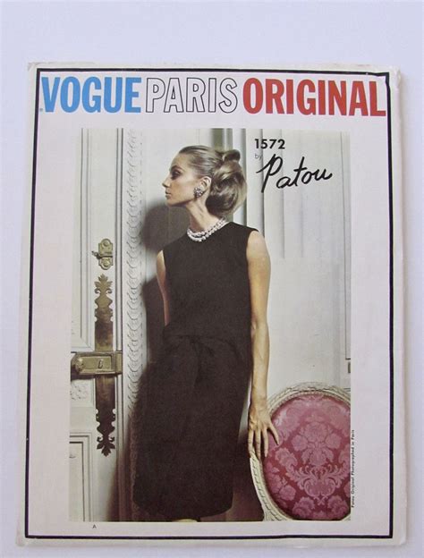 Vogue Paris Original 1572 Jean Patou Circa 1960 Cocktail Etsy In 2021 Vintage Vogue Sewing