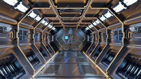 Premium Photo | Science background fiction interior rendering sci-fi ...