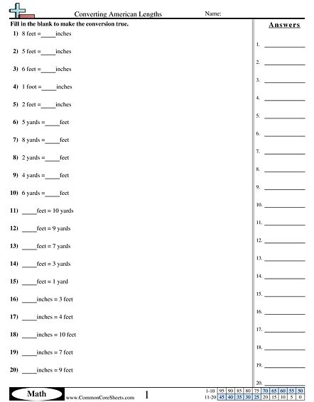 Measurement Conversions Length Worksheet Teach Starter