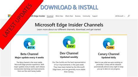 Microsoft Edge Browser Beta Dev Canary Channels Windows 11 Edge